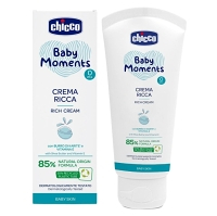 CHICCO Baby Moments vyživujúci krém 85% prírodných zložiek 0m+ 100 ml