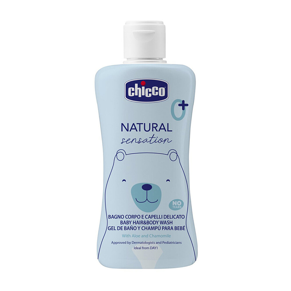 CHICCO Sprchový gél 2v1 na telo a vlasy natural sensation 0m + 200 ml