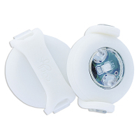 CURLI Luumi LED bezpečnostné svetielko na obojok biele 2 ks