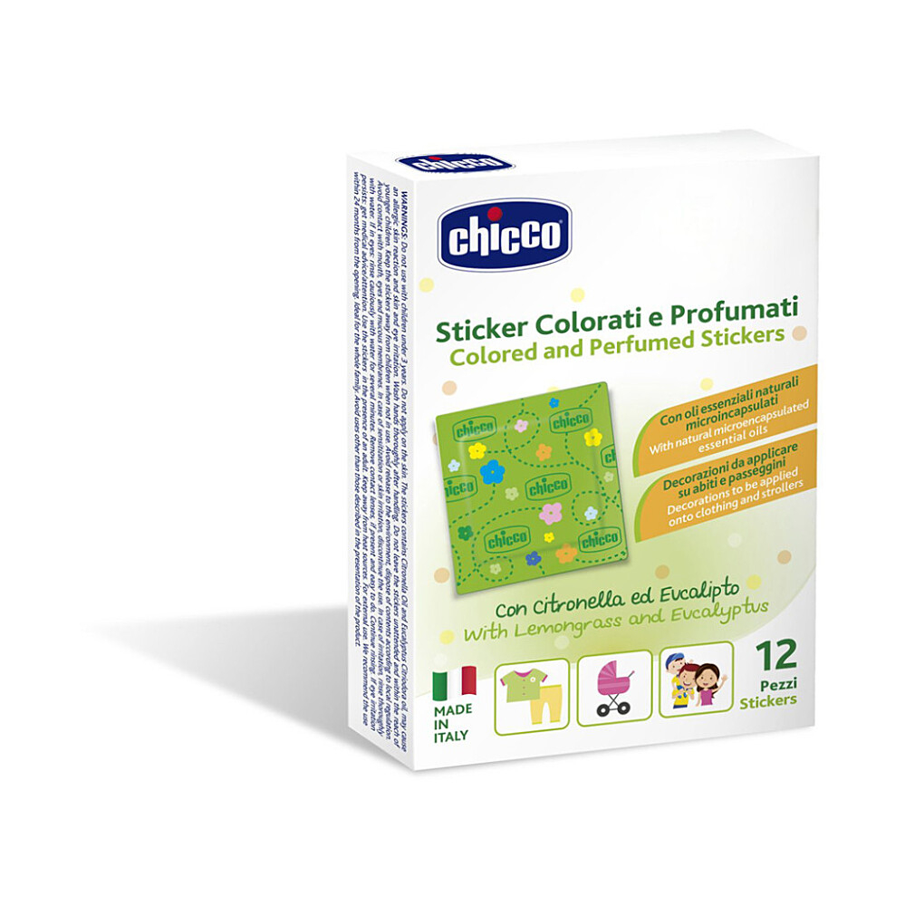 CHICCO Nálepky parfumované proti hmyzu s prírodnou ochranou 12 kusov