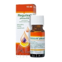 REGULAX pikosulfát sol por (liek.skl.hnedá) 1 x 10 ml