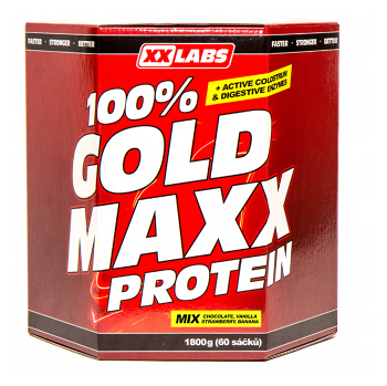 XXLABS 100% Gold maxx proteín mix príchutí vrecká 60 x 30 g