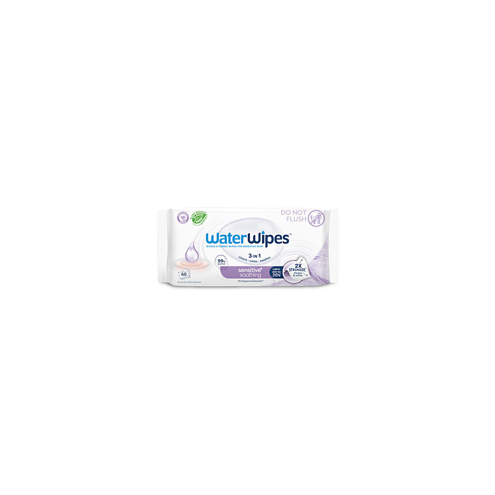 WATERWIPES Soothing clean obrúsky vlhčené 3v1 60 kusov