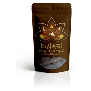 ISWARI Bio čokoládové bonbóny Lucuma vanilla 61% Cacao 200 g