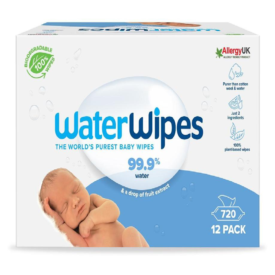 WATERWIPES 100% BIO Odbúrateľné obrúsky 12 x 60 ks