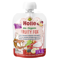 HOLLE Bio fruity fox detské ovocné pyré s jogurtom 85 g