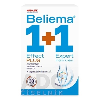BELIEMA Effect Plus intímny krém 30 ml + vaginálne tablety 7 kusov, expirácie 31.07.2024