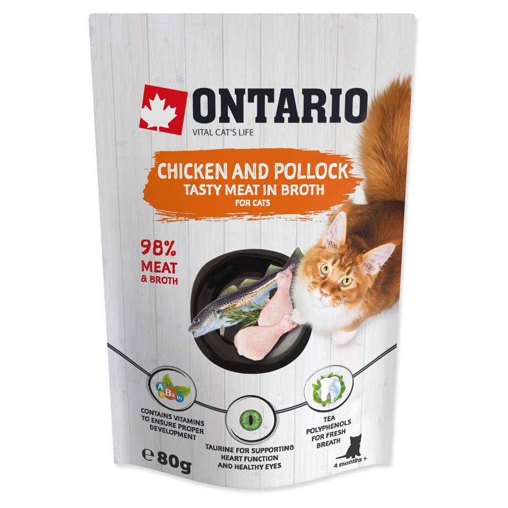 E-shop ONTARIO Vrecko kuracie a treska vo vývare 80 g