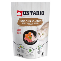 ONTARIO Vrecko tuniak a losos vo vývare 80 g