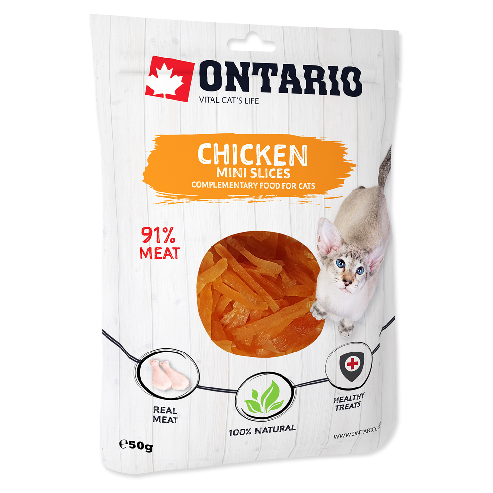 E-shop ONTARIO Kuracie mini kúsky pre mačky 50 g