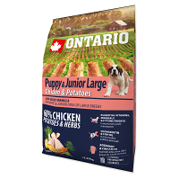 ONTARIO Puppy & Junior large chicken & potatoes pre šteňatá 2,25 kg