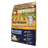 ONTARIO Dog Adult Medium chicken & potatoes & herbs granule 2,25 kg