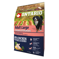 ONTARIO Dog Adult Large Chicken & Potatoes granule pre psov 2,25 kg