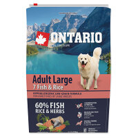 ONTARIO Dog Adult large fish & rice granule pre psov 2,25 kg