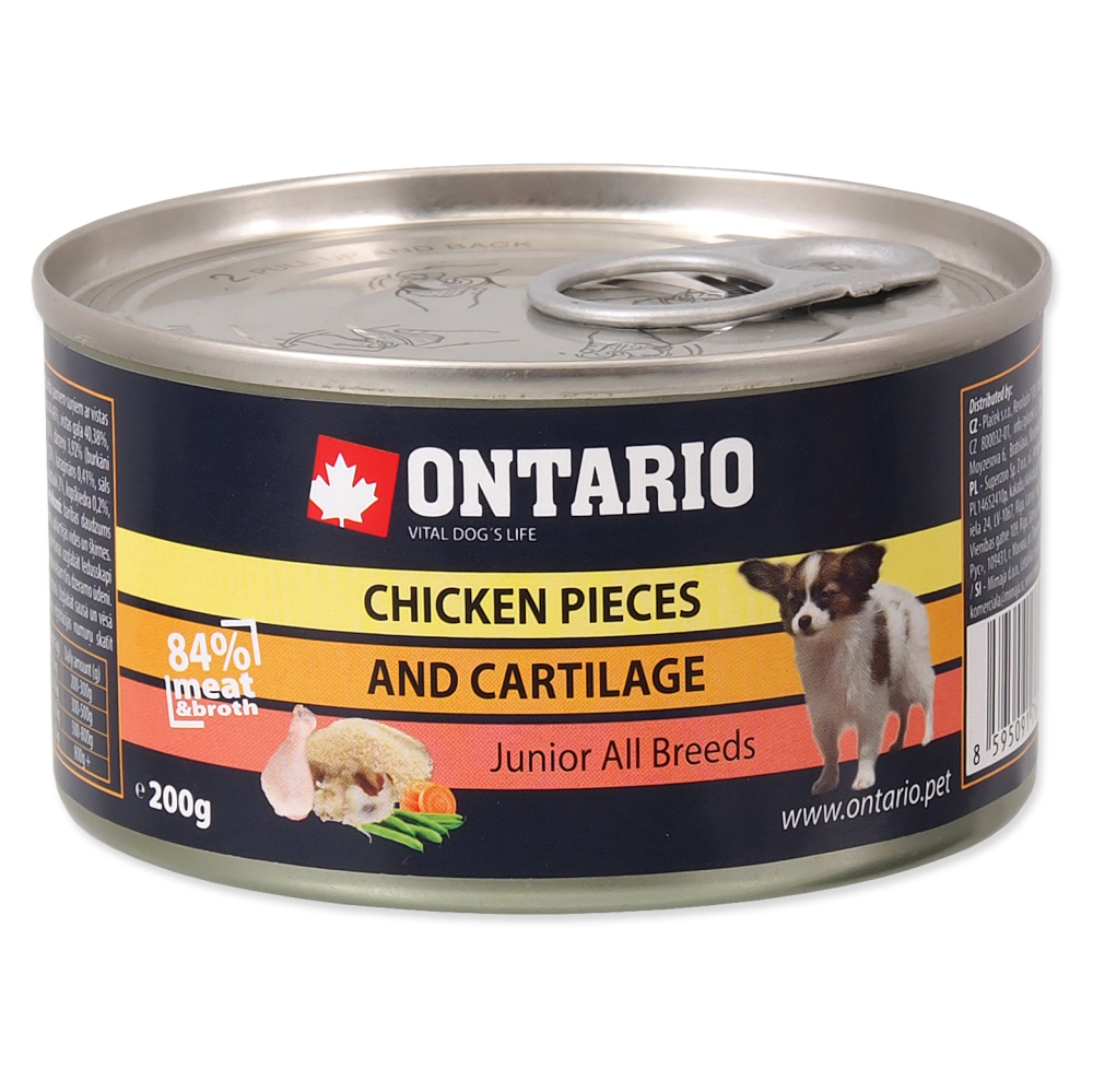 E-shop ONTARIO Konzerva Junior kuracie kúsky a chrupavky 200 g