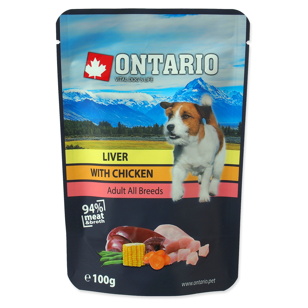 E-shop ONTARIO Vrecko pečeň s kuracím vo vývare 100 g