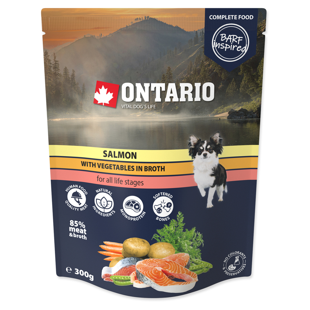 E-shop ONTARIO Vrecko losos so zeleninou vo vývare 300 g