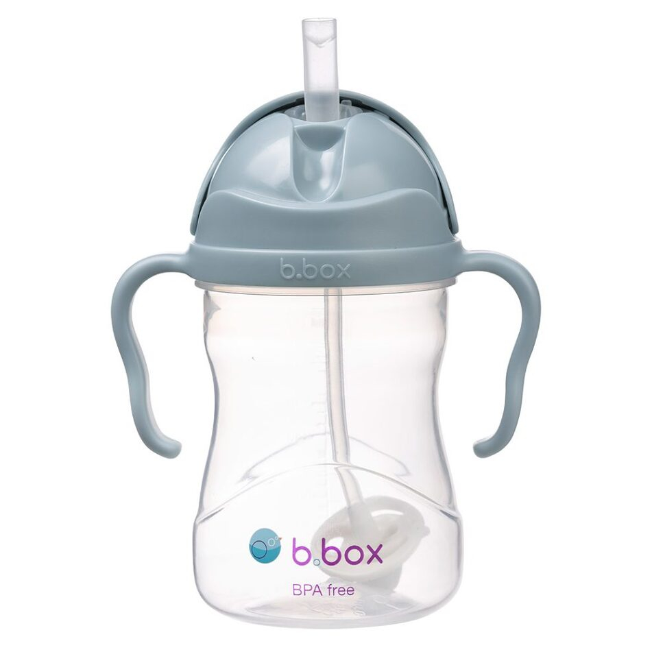 B.BOX Hrnček so slamkou modrý 240 ml