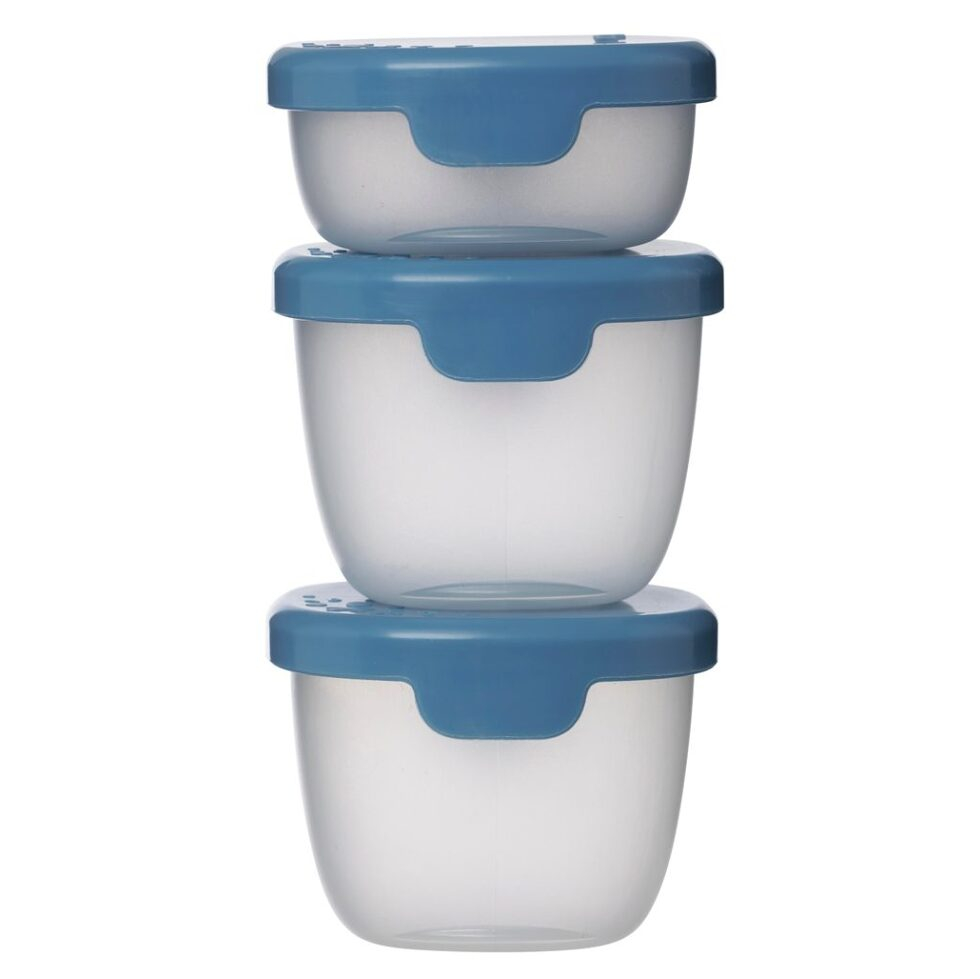 B.BOX Súprava modrých krabičiek Snack tubs 3 kusy