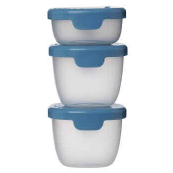 B.BOX Súprava modrých krabičiek Snack tubs 3 kusy (Desiatové boxy)