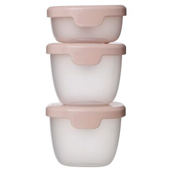 B.BOX Súprava ružových dóz Snack tubs 3 kusy (Desiatové boxy)