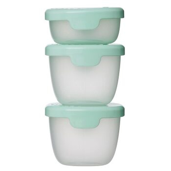 B.BOX Súprava zelených dóz snack tubs 3 kusy (Desiatové boxy)