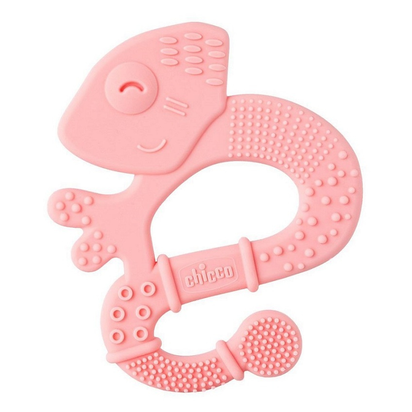 CHICCO Hryzátko silikónové Super Soft Chameleon ružový 2m+ 1 kus