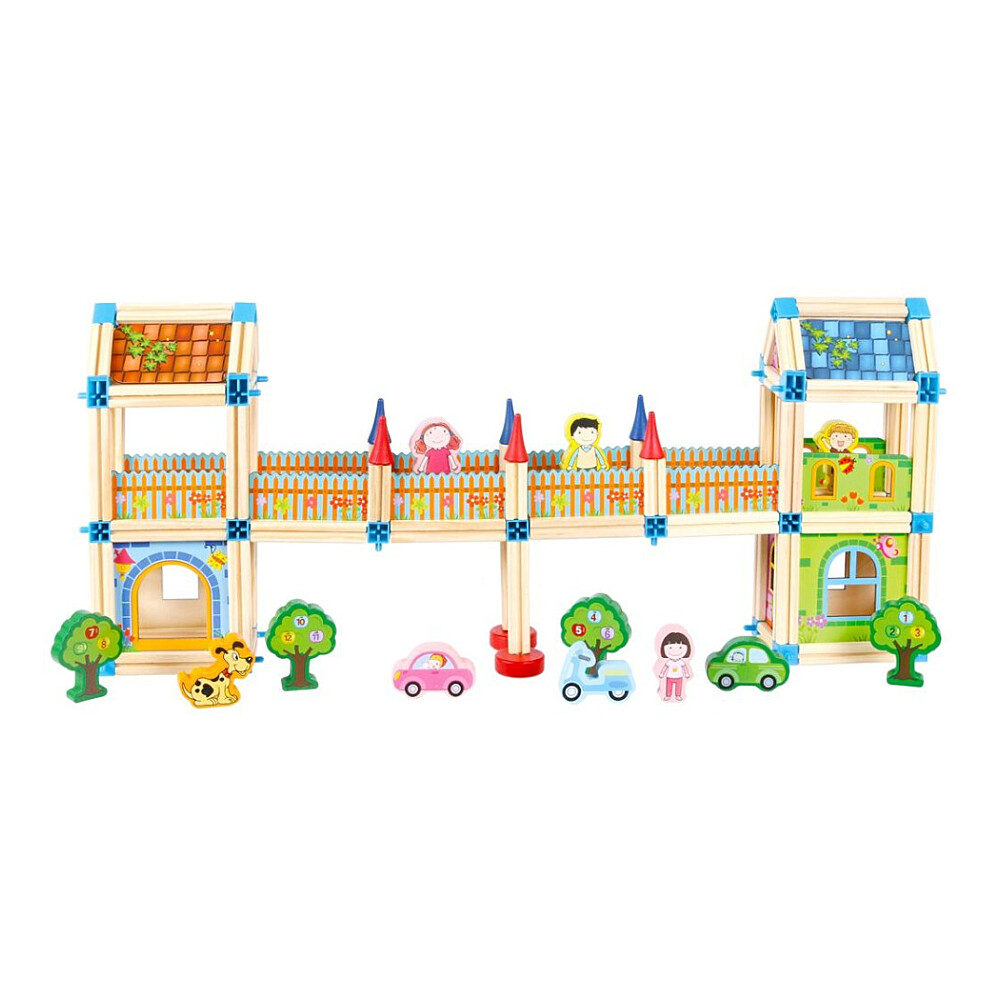 E-shop 2KIDS TOYS Drevená stavebnica zámok farebný 268 kusov