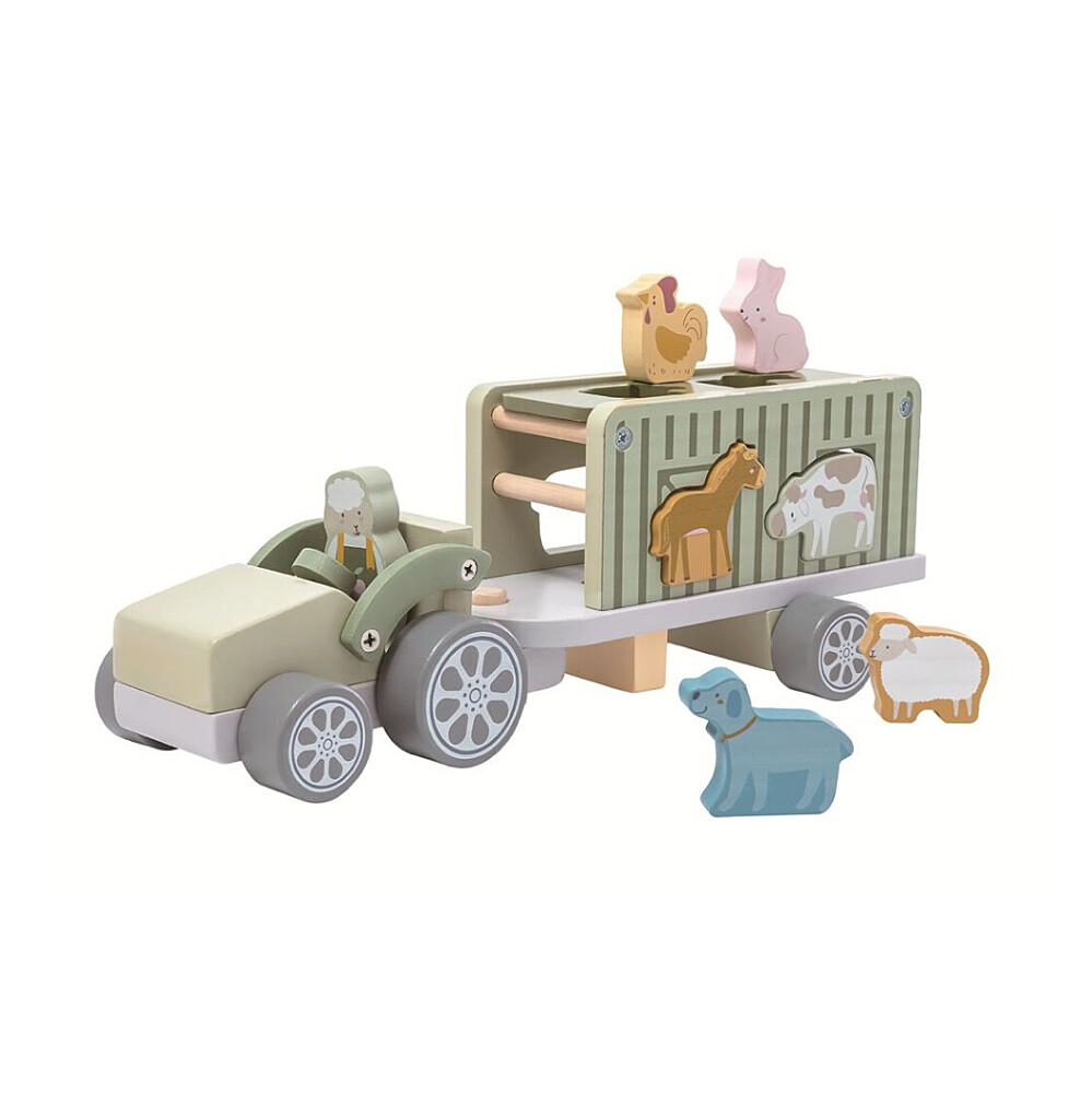 E-shop 2KIDS TOYS Drevené auto so zvieratkami 10 kusov
