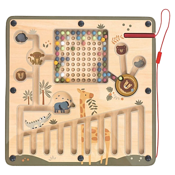 2KIDS TOYS Magnetická hracia doska safari (Drevené kocky) - Magnetické