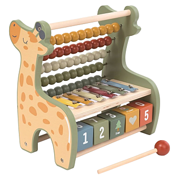 2KIDS TOYS Multifunkčné počítadlo žirafa (Drevené kocky) - Matematické