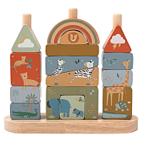 2KIDS TOYS Nasadzovanie kociek safari 16 kusov