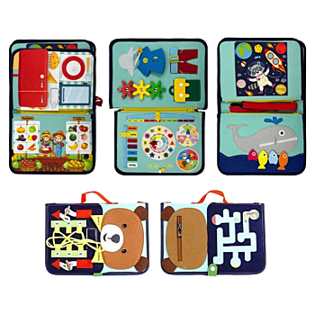 2KIDS TOYS Senzorická busy kniha medvedík (Senzorické hračky)