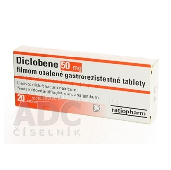 Diclobene 50 mg tbl fle (blis.Al/PVC) 1x20 ks (Lieky na predpis)