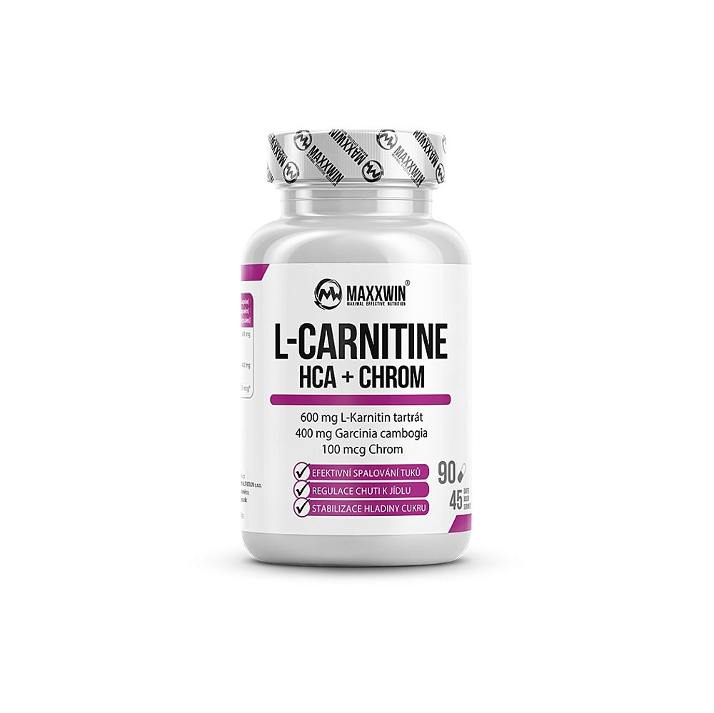 Maxxwin L-Carnitine + HCA + Chrom kapsuly na kontrolu hmotnosti 90 cps