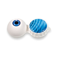 PÚZDRO 3D Na kontaktné šošovky 1 ks, Farba: Bílá