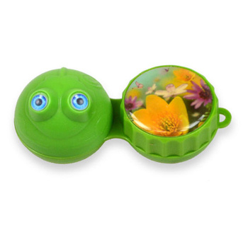 PÚZDRO 3D Na kontaktné šošovky 1 ks, Farba: Zelená