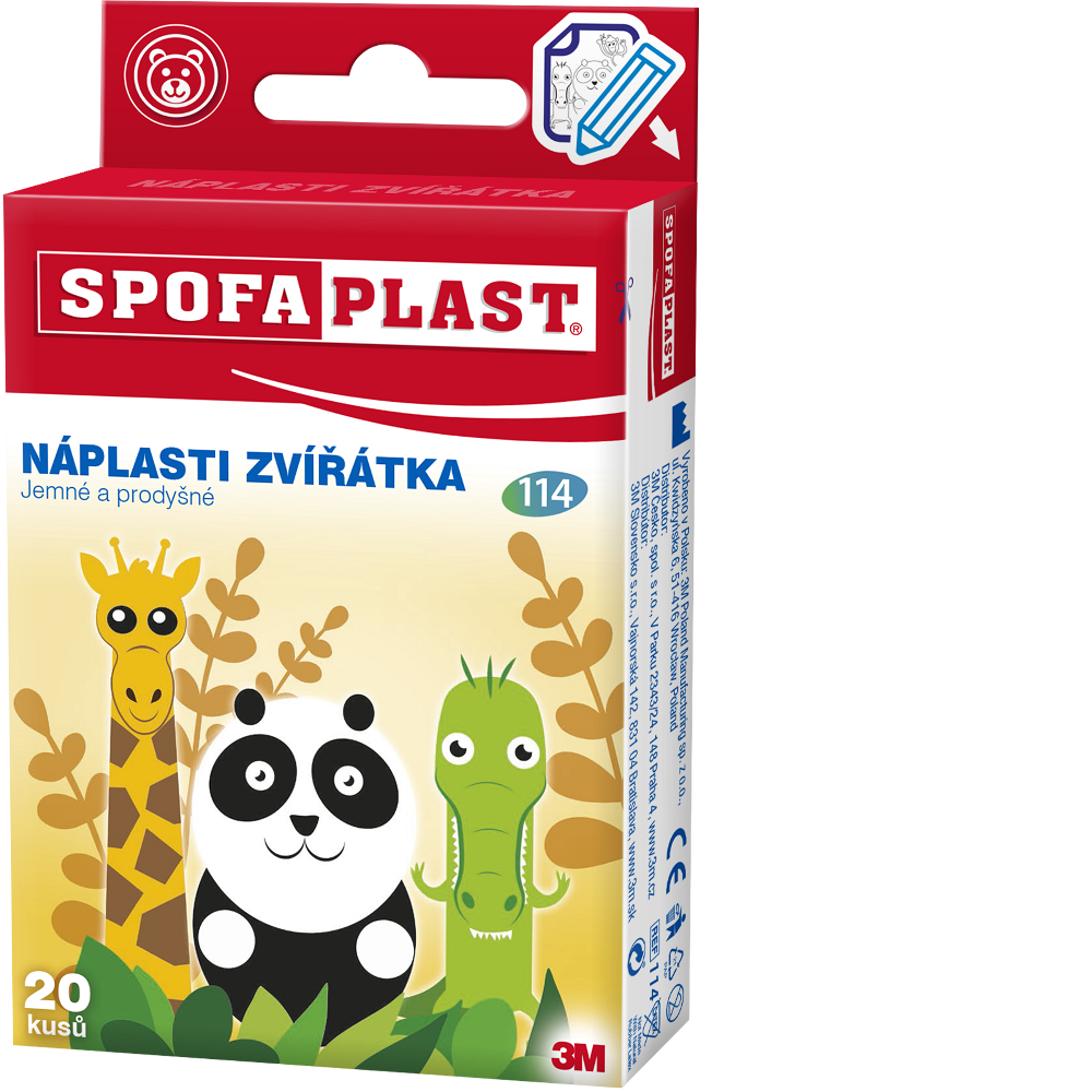 3M Spofaplast Zvieratká náplasť pre deti 20 ks kúpite na Mojalekaren.sk