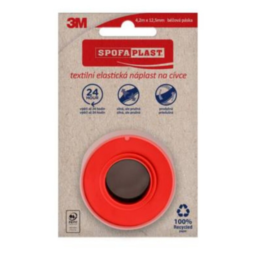 3M SPOFAPLAST č.131N Textilná elastická náplasť 4,2 m x12,5 mm, béžová, na cievke 1 ks kúpite na Mojalekaren.sk