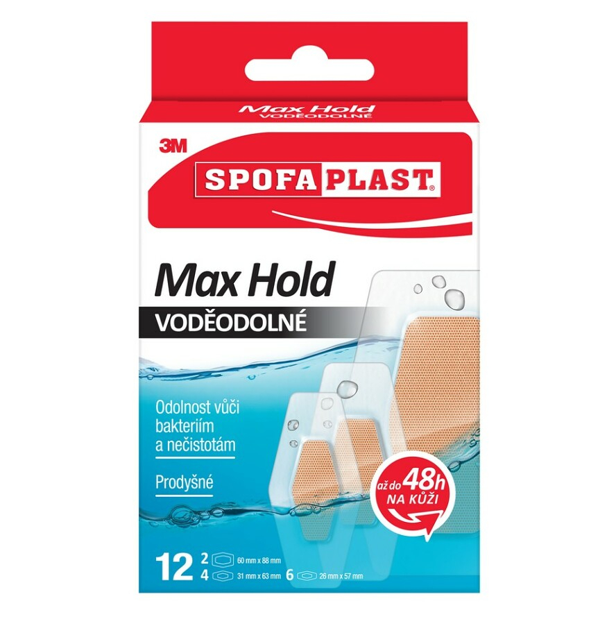 3M™ SPOFAPLAST 191N Max hold vodoodolné náplasti 12 kusov kúpite na Mojalekaren.sk