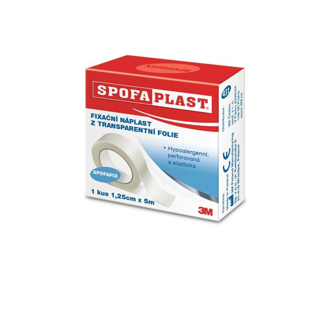 3M™ SPOFAPLAST 431 Fixačná náplasť z transparentnej fólie 1,25 cm × 5 m 1 kus kúpite na Mojalekaren.sk