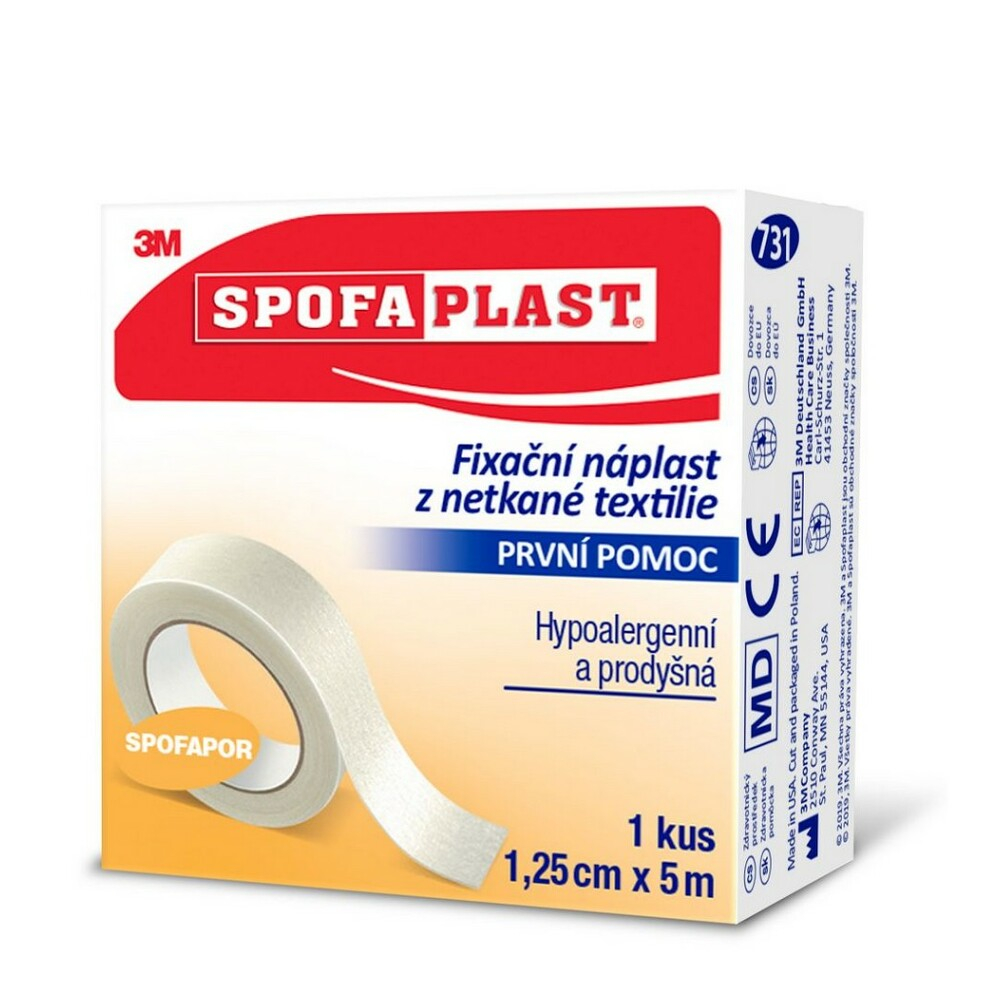 3M™ SPOFAPLAST 731 Fixačná náplasť z netkanej textílie 12,5 mm x 5 m 1 kus kúpite na Mojalekaren.sk