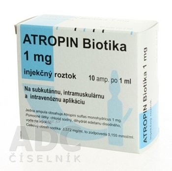 ATROPIN BIOTIKA 1 mg sol inj 1 mg 10x1 ml (10 ml)