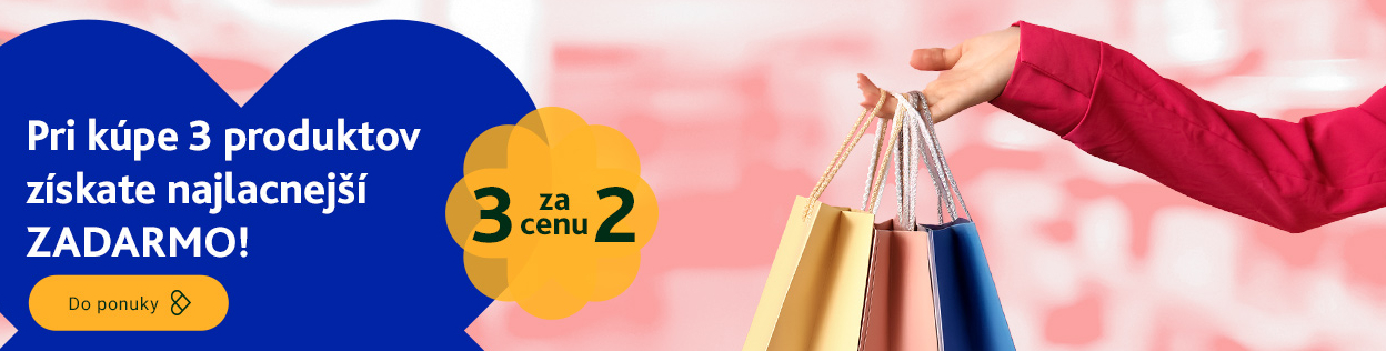 AKCIA 3 ZA CENU 2 na vybrané produkty