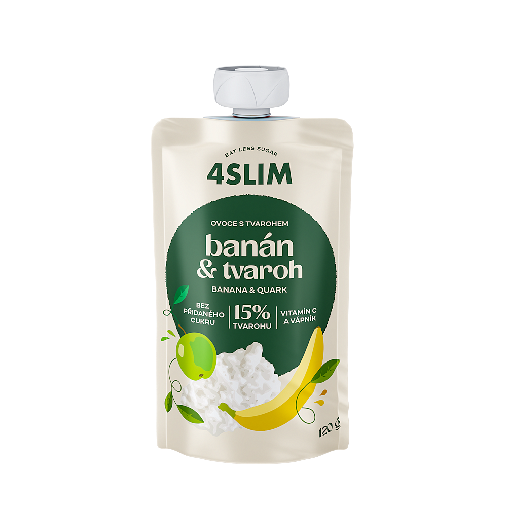 4SLIM Banán tvaroh vrecúško 120 g