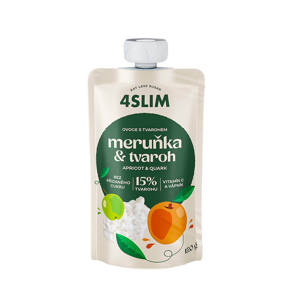 4SLIM Marhuľa tvaroh vrecúško 120 g