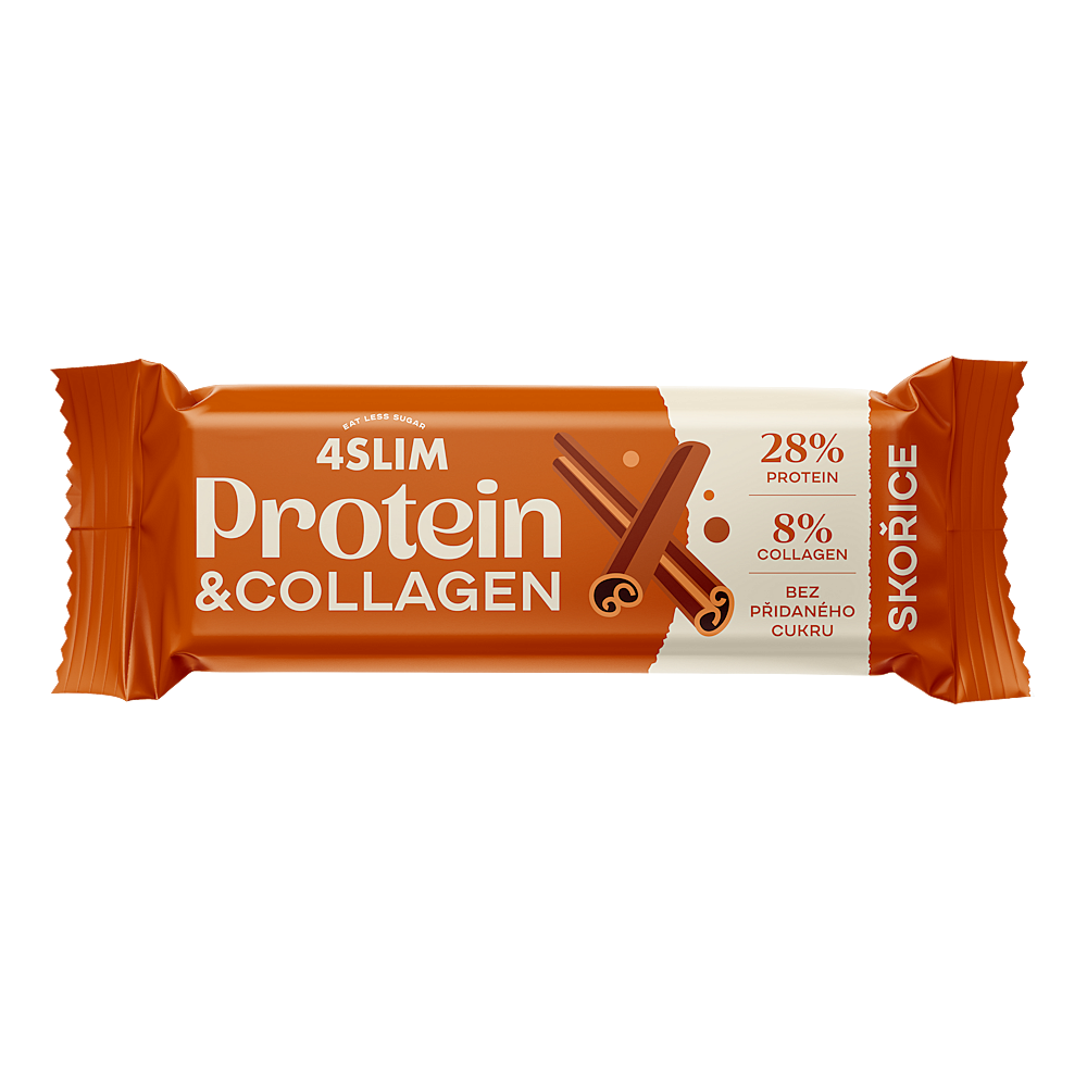 4SLIM Tyčinka proteín&collagen škorice 35 g