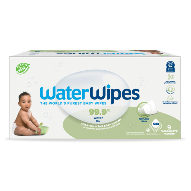 WATERWIPES Obrúsky vlhčené bez obsahu plastov Soapberry 9 x 60 ks