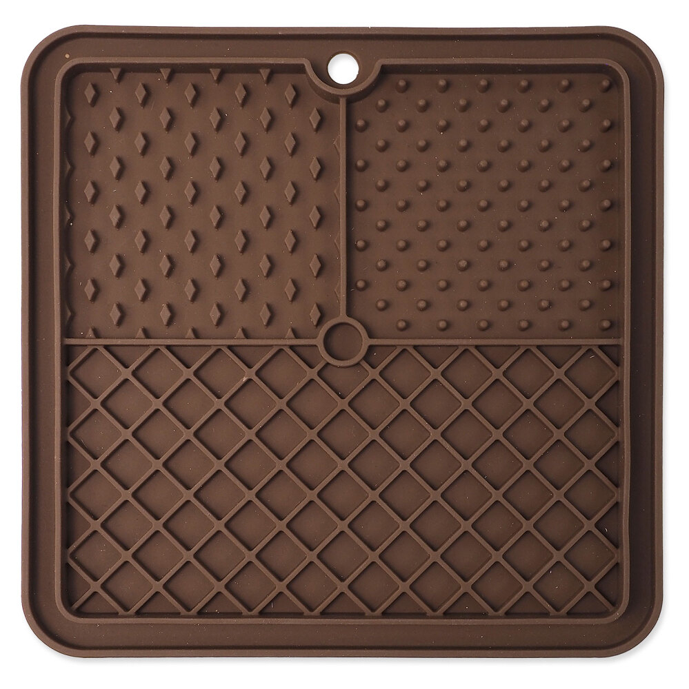 E-shop EPIC PET Lick & Snack lízacia podložka štvorec hnedý 20 x 20 cm