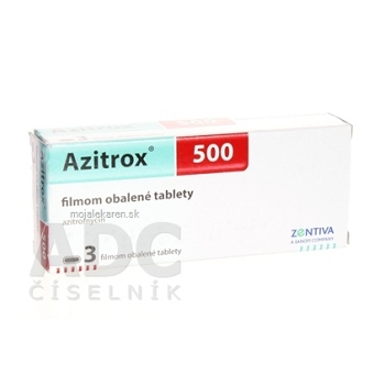 AZITROX 500 tbl flm 500 mg (blis.PVC/Al) 1x3 ks (Lieky na predpis)